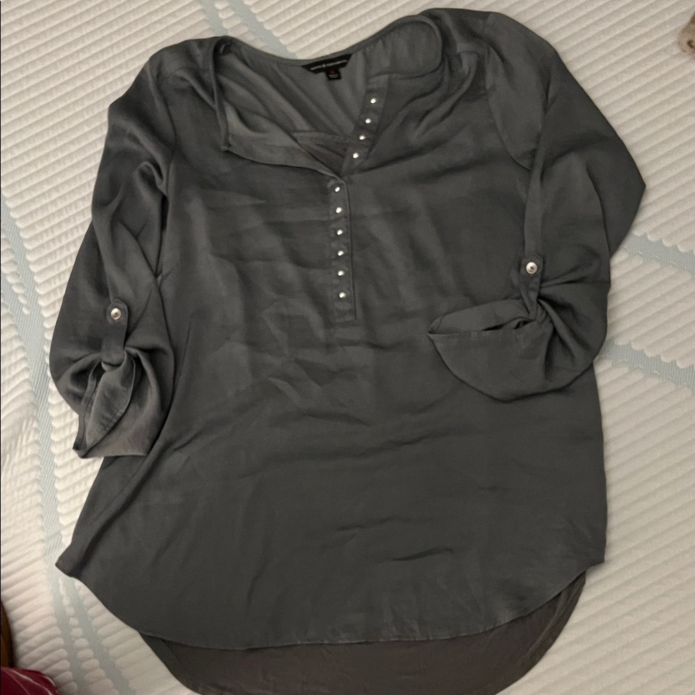 Elegant Gray Women's Top- Rock & Republic